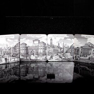 Vintage Alt-München Coasters By Schuberth  Set Of 4
